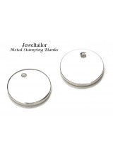 10 Silver Plated Laser Cut Round Metal Stamping Blanks, Tags or Charms 10mm (3/8") ~ For Unique Jewellery Making